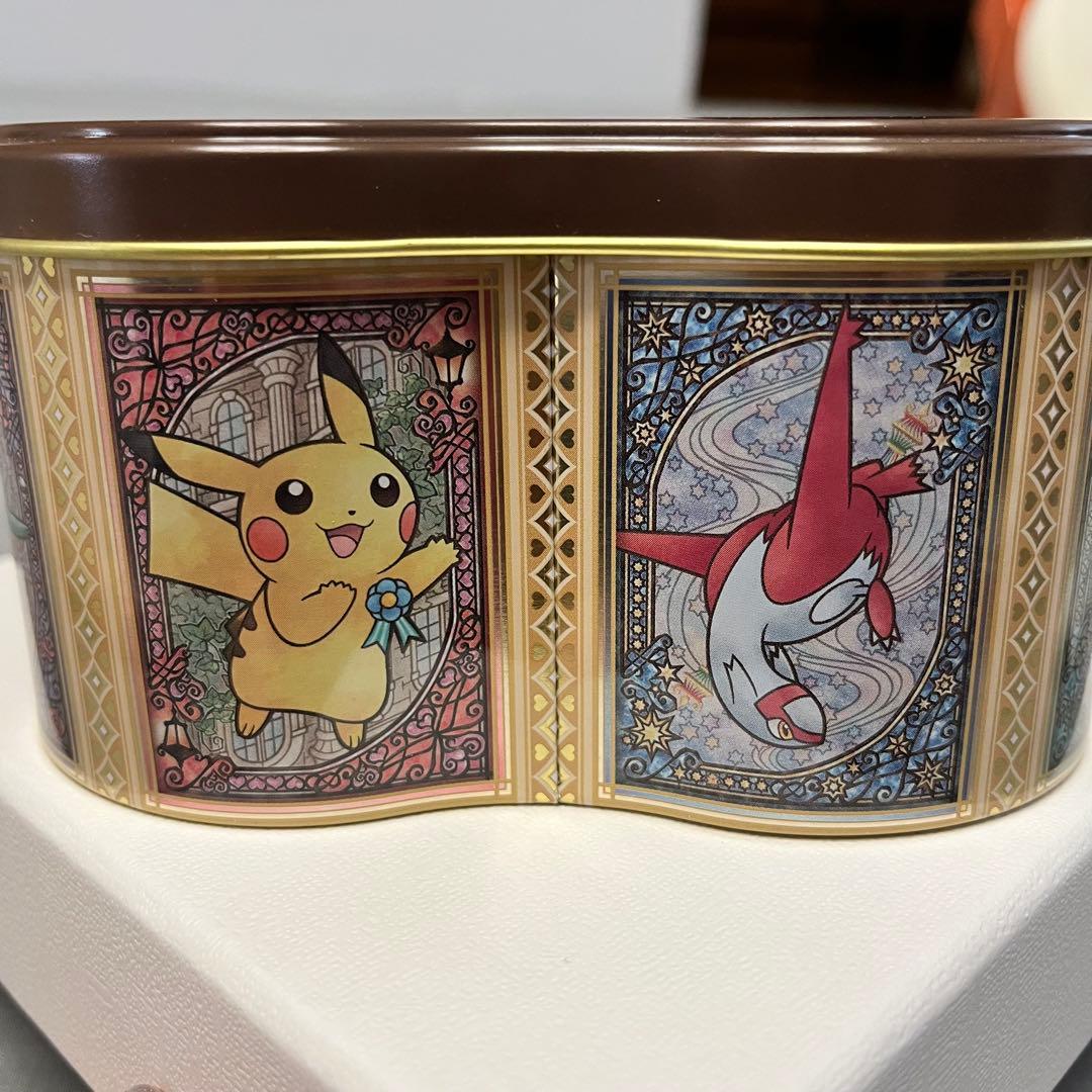 ポケモン　ピカチュウ　ハート型　缶ケース　可愛い　お菓子の缶　空き缶　缶のみ