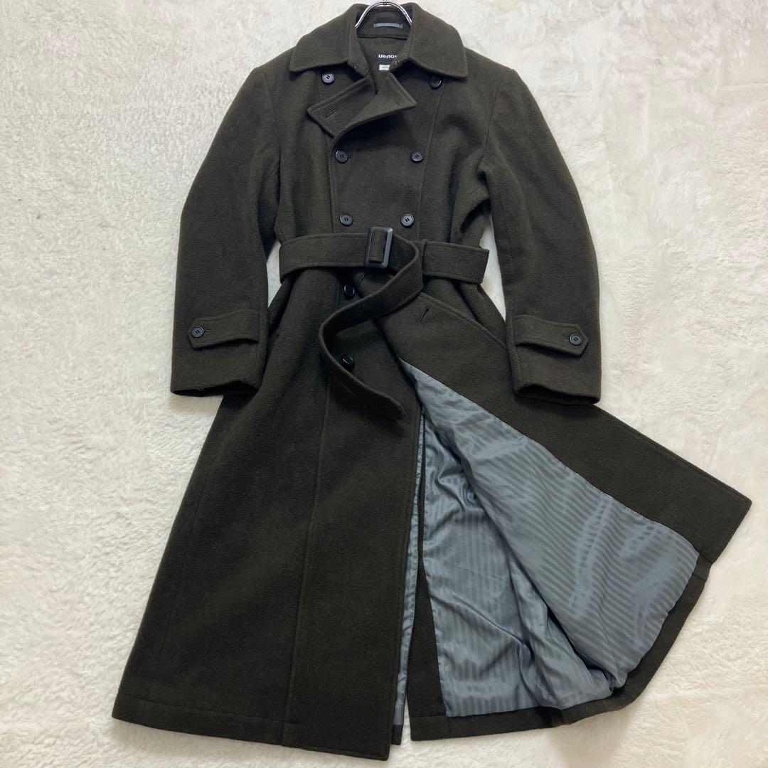 美品✨上野屋 uenoya ウール トレンチコート ベルテッド 日本製 カーキ