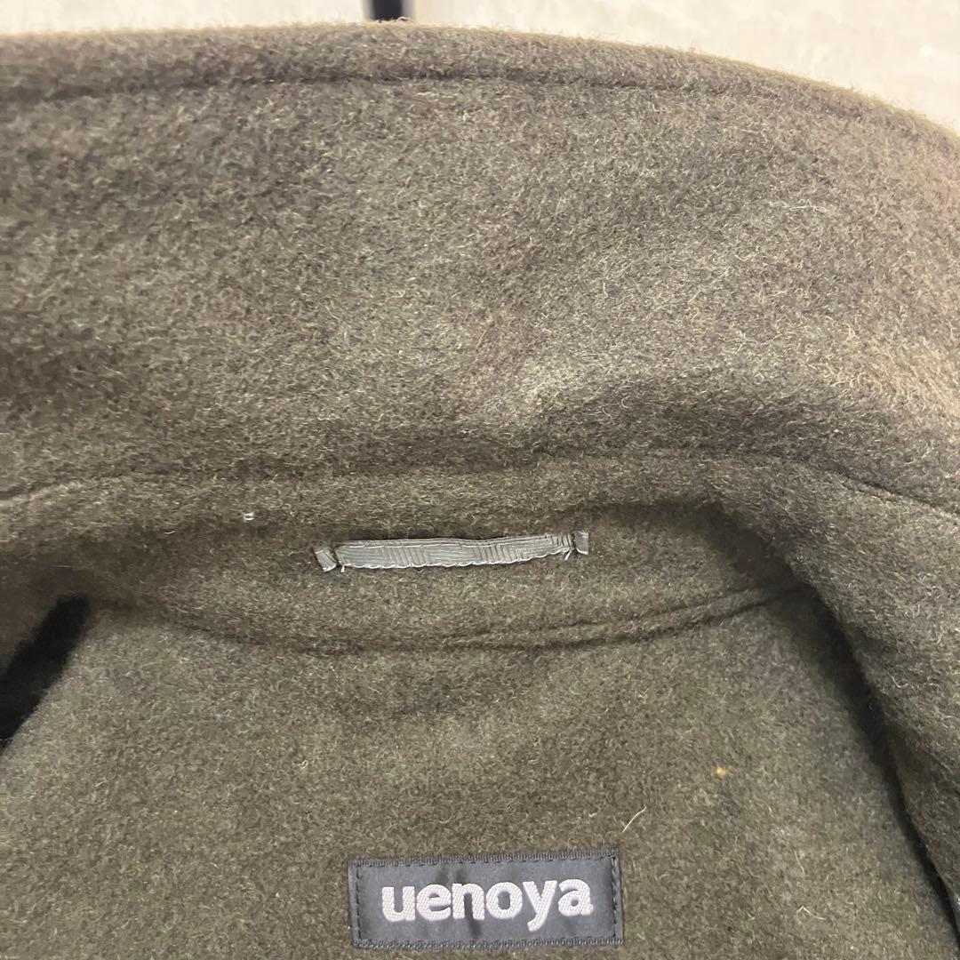 美品✨上野屋 uenoya ウール トレンチコート ベルテッド 日本製 カーキ