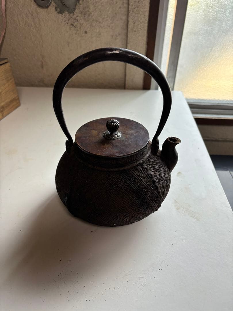 光玉堂 銀摘 鉄瓶　稀有 水漏れ無し / 龍文堂 亀文堂 光玉堂 安之介 秦蔵六