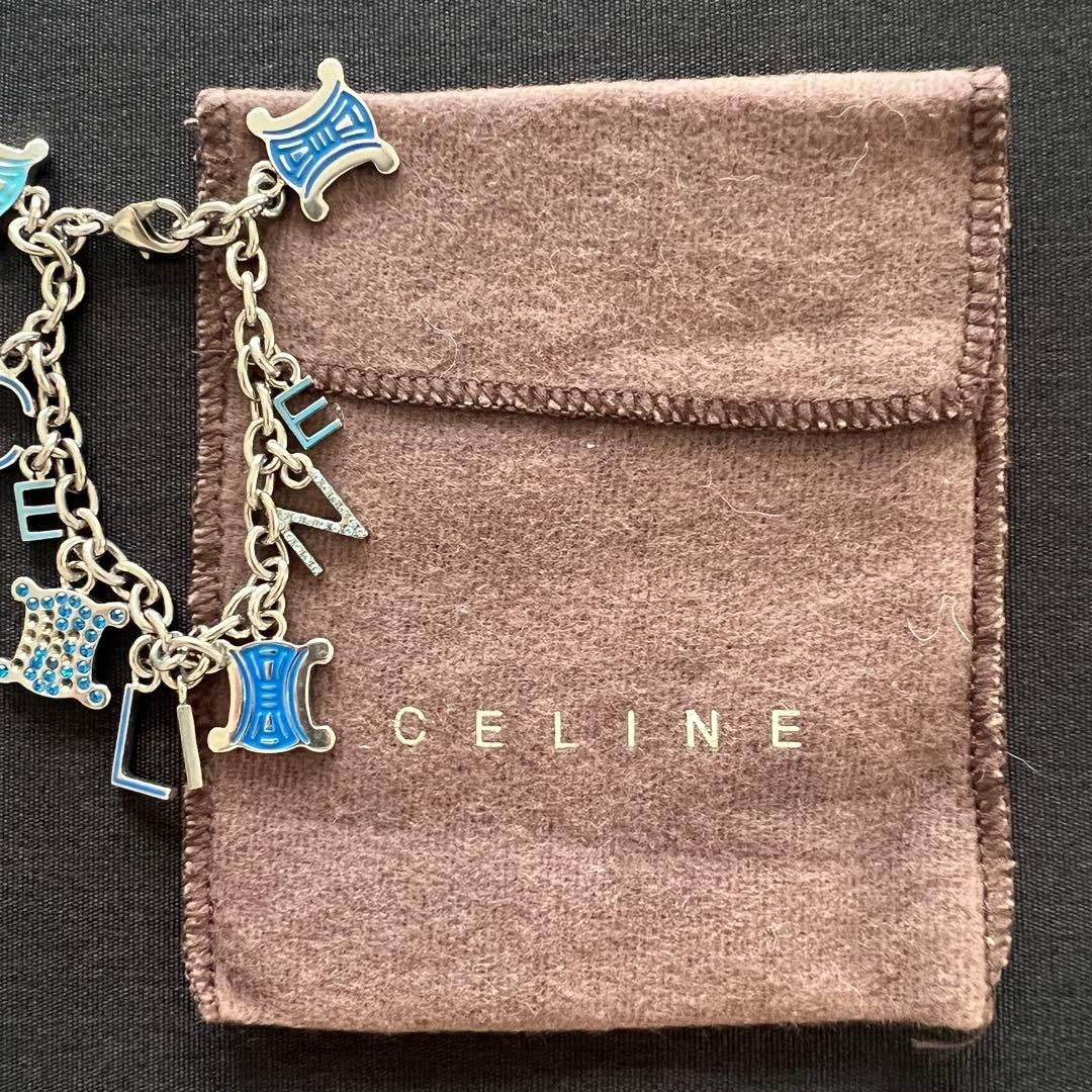 激レア✨セリーヌ ブレスレット トリオンフ ラインストーン ロゴ シルバー