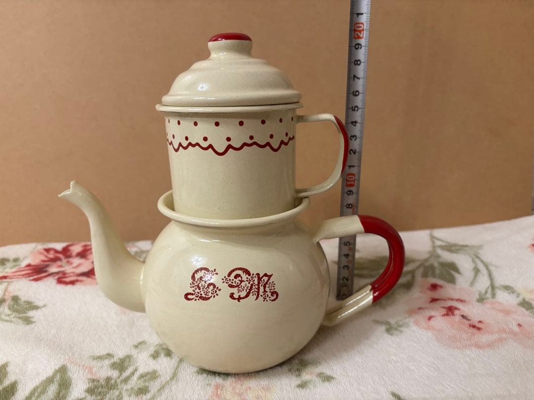 イマン　ヘリテージ　丸型２段ポット　ホーロー　imane