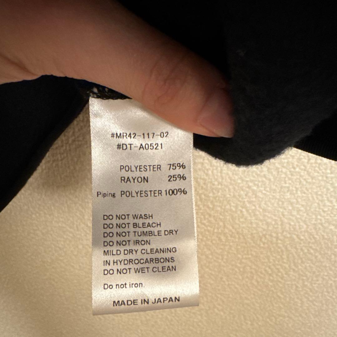 DANTON ブラック フリースベスト 36