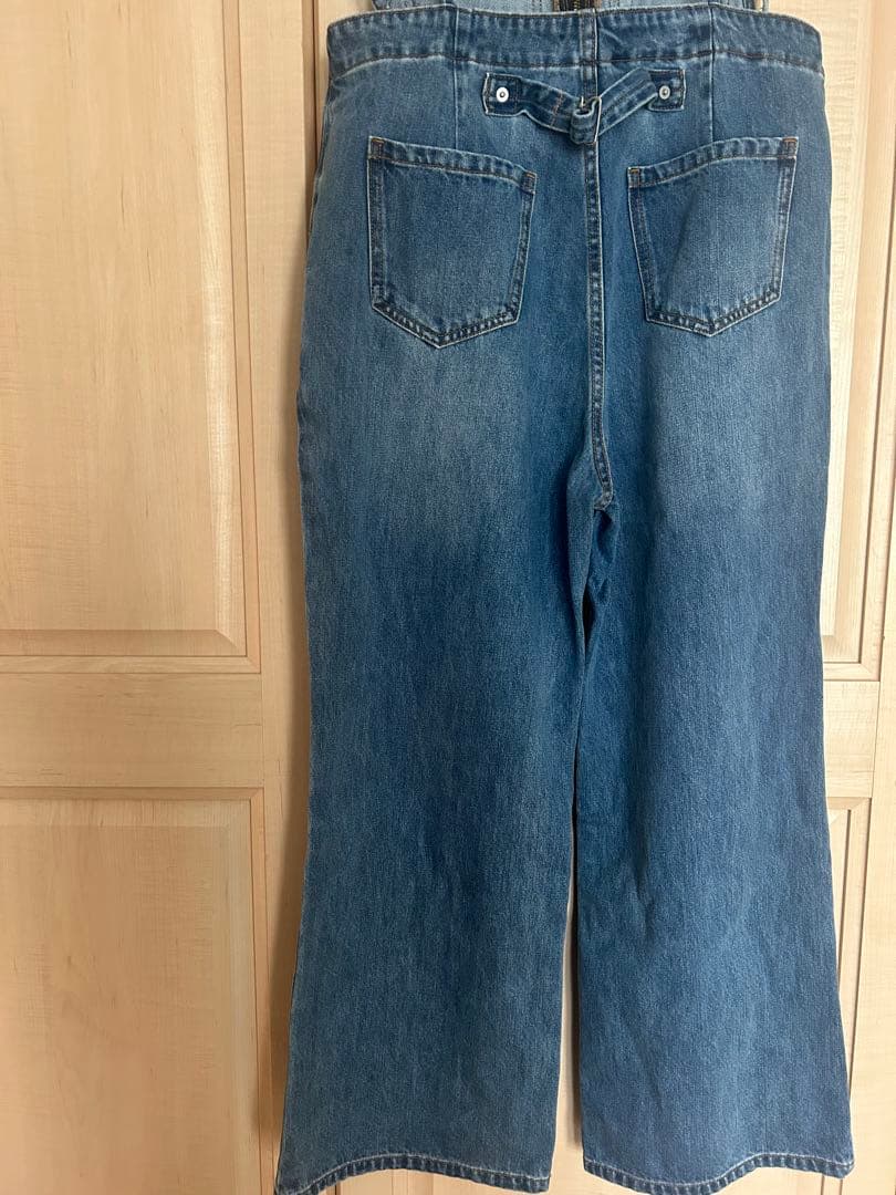LOUNGEDRESSラウンジドレス　デニムオールインワン　S デニムサロペット