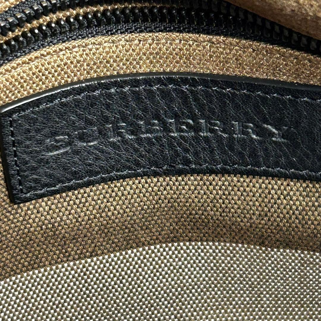 【現行⭐︎美品】 BURBERRY 2way シボ革 メッセンジャーバッグ 黒