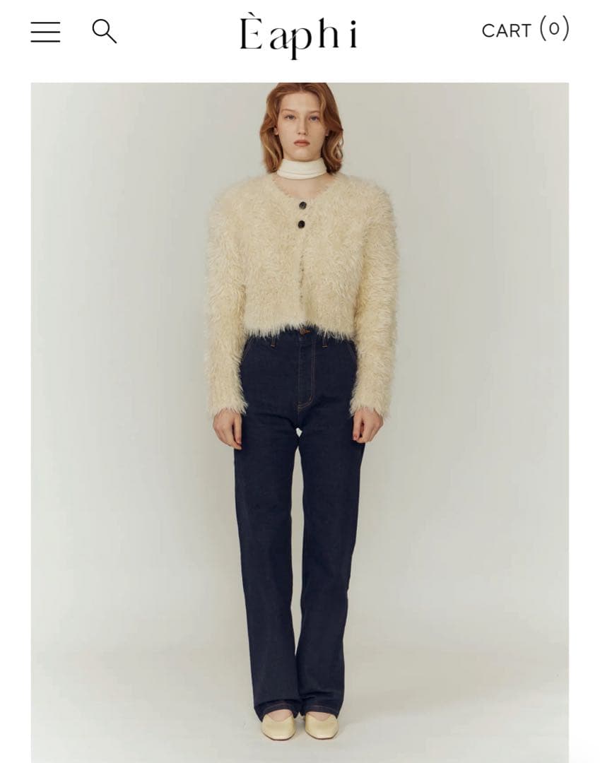 【美品】eaphi WAVE DESIGN HIGH WAIST DENIM