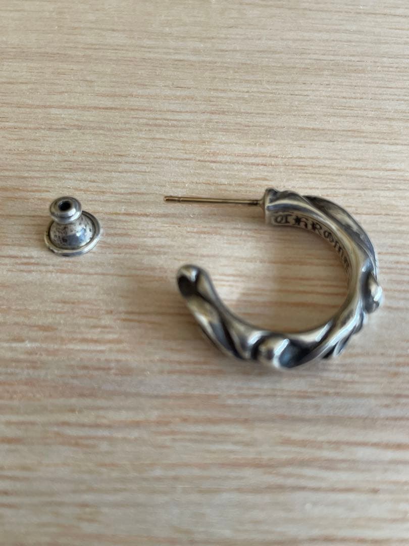 クロムハーツ CHROME HEARTS フープ スクロール ピアス シルバー