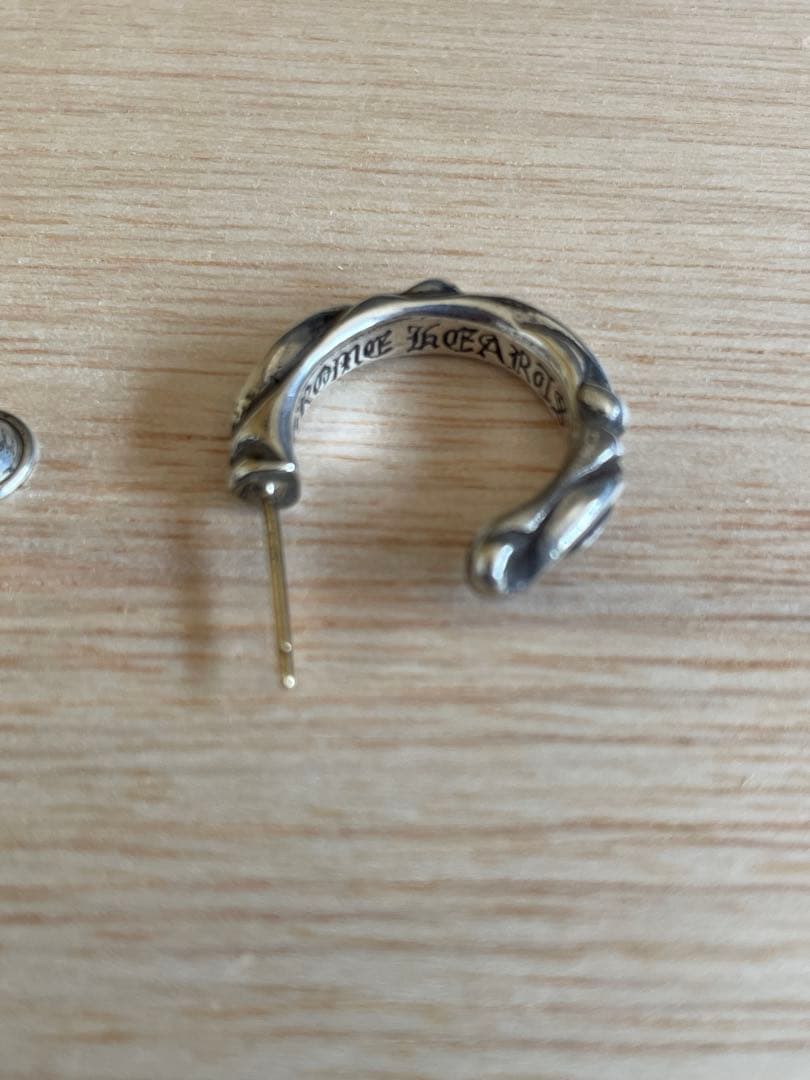 クロムハーツ CHROME HEARTS フープ スクロール ピアス シルバー