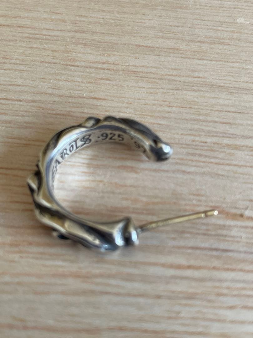 クロムハーツ CHROME HEARTS フープ スクロール ピアス シルバー