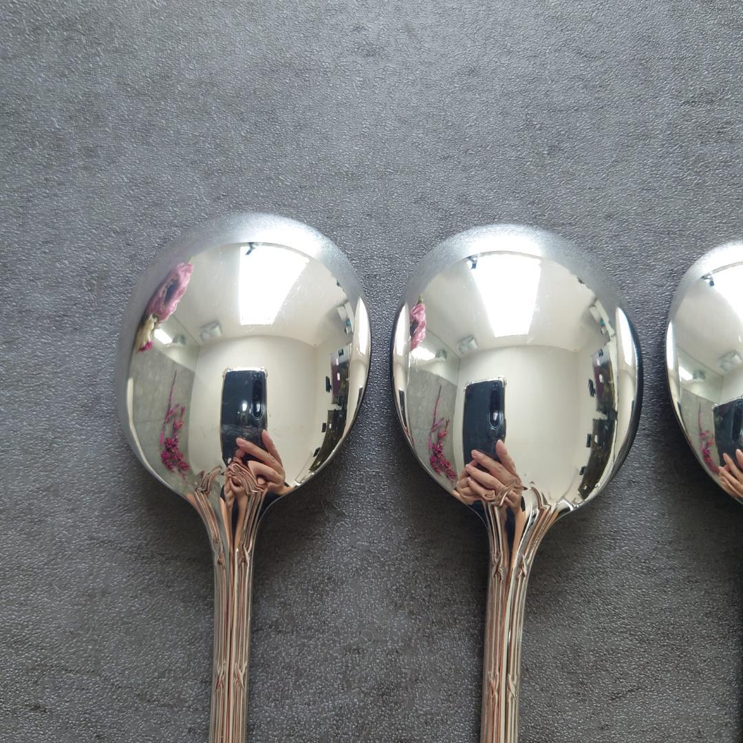 美品 クリストフル リュバン コンソメスプーン 4点