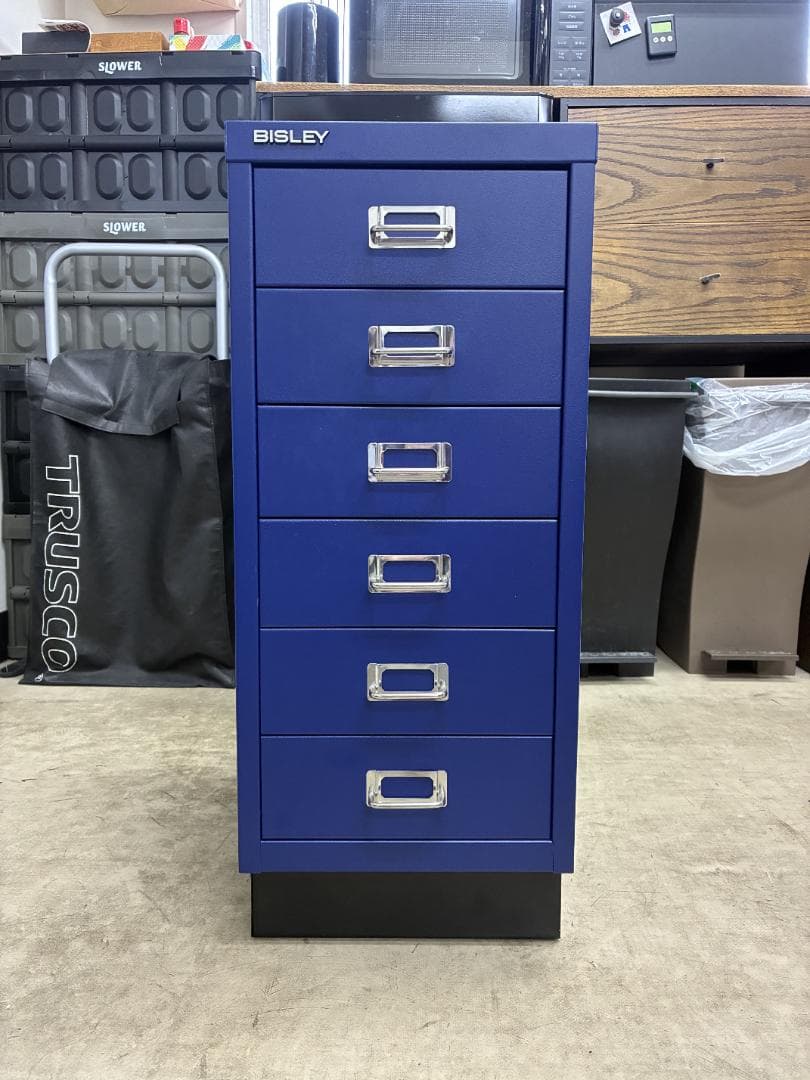 じ*も様 BISLEY　ビスレー A4 キャビネット 引き出し6段 　BLUE