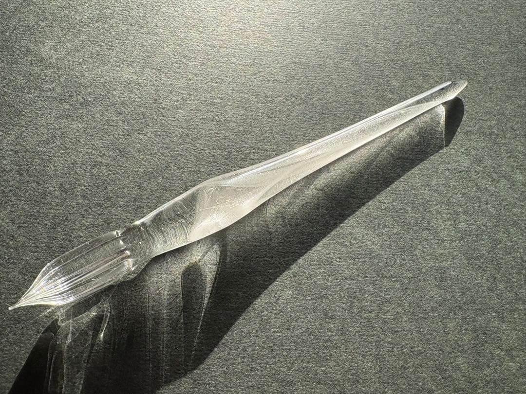 【新品未使用】ガラス工房aun ガラスペン　ダイヤモンドダスト