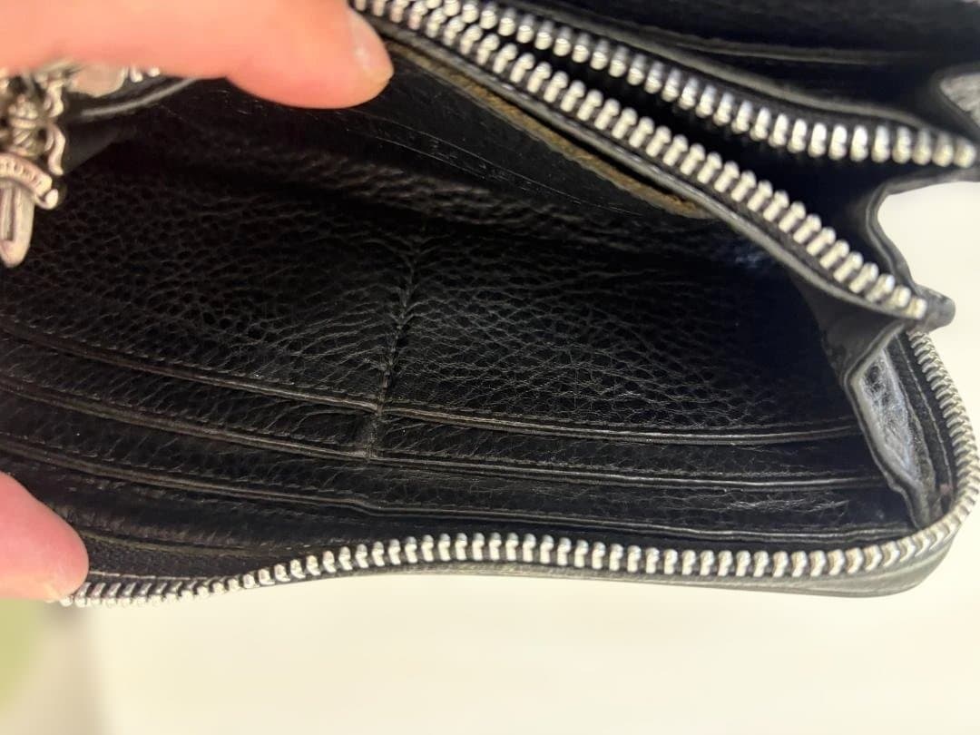 クロムハーツ　レザー 長財布 黒　正規品