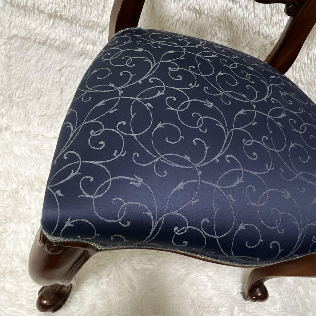 極美品　バルーンバッグ　アンティークチェア　猫脚 　マホガニー　高級　椅子　イス