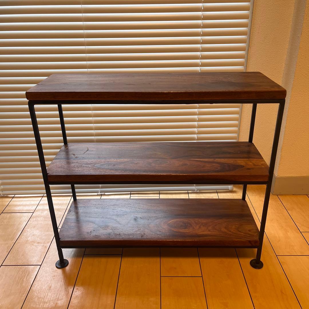 3段木製アイアンラックiDEEイデー