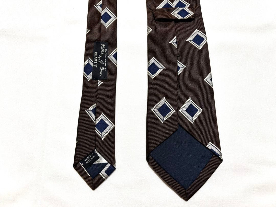 【美品】Holliday & Brown × BEAMS F ネクタイ ブラウン