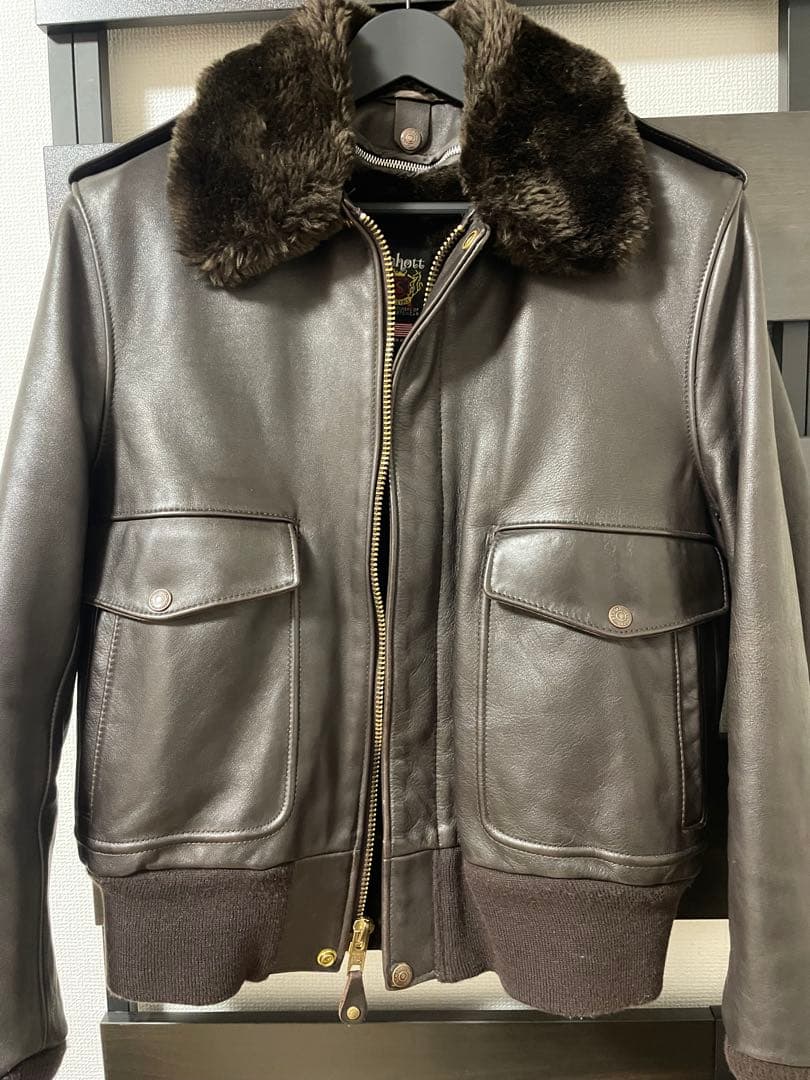 あききー　Schott ショット　レザー　ライダース　G1 A2 ボバー