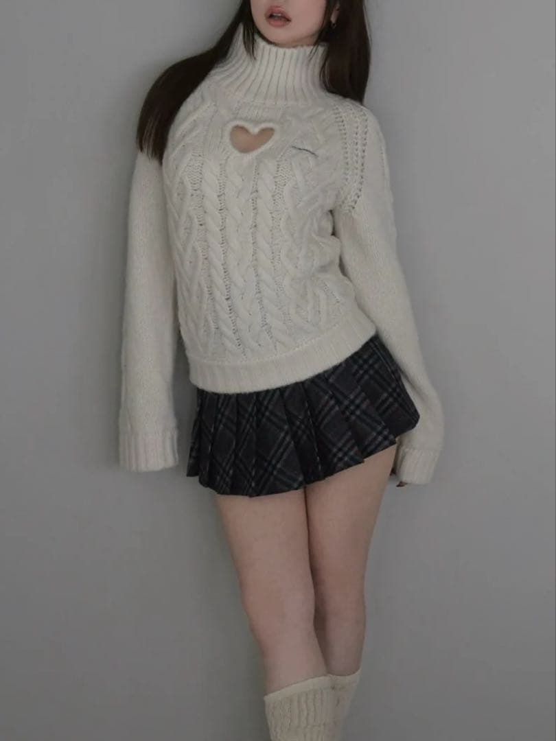 【Andmary】 Mary heart knit tops