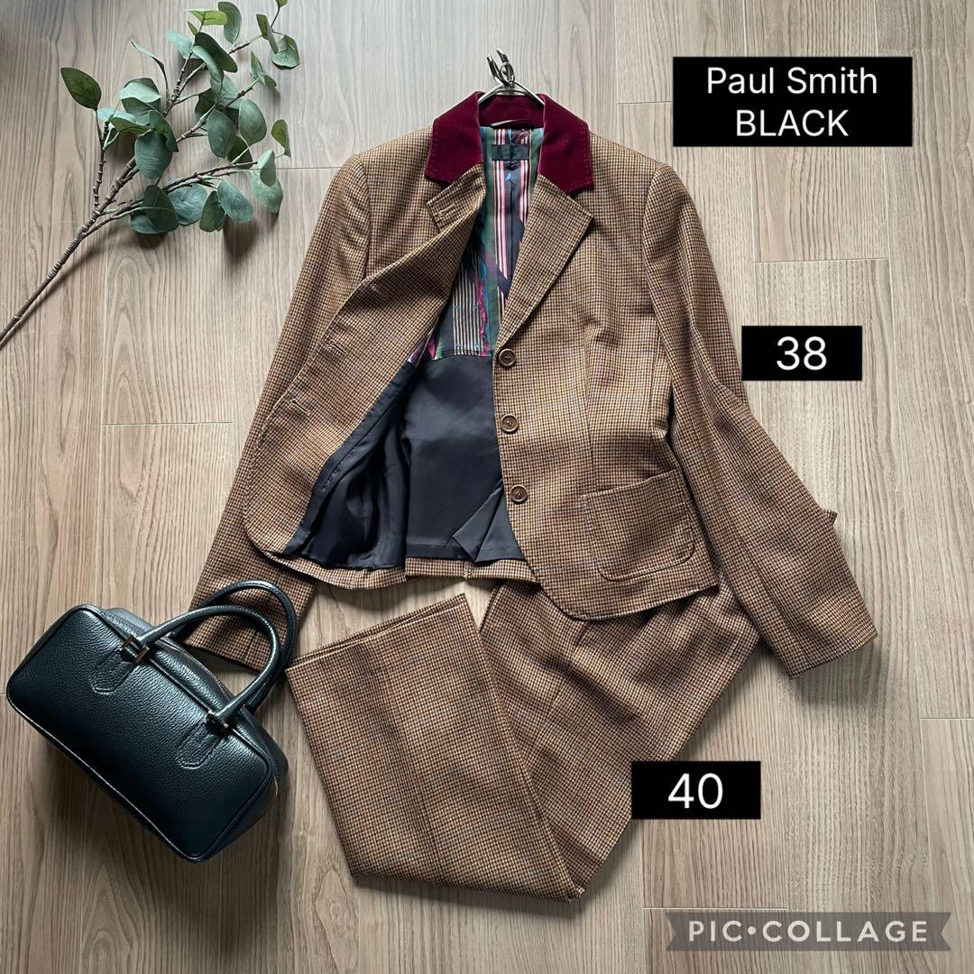 Paul Smith BLACK ポールスミス　千鳥格子　パンツセットアップ3B