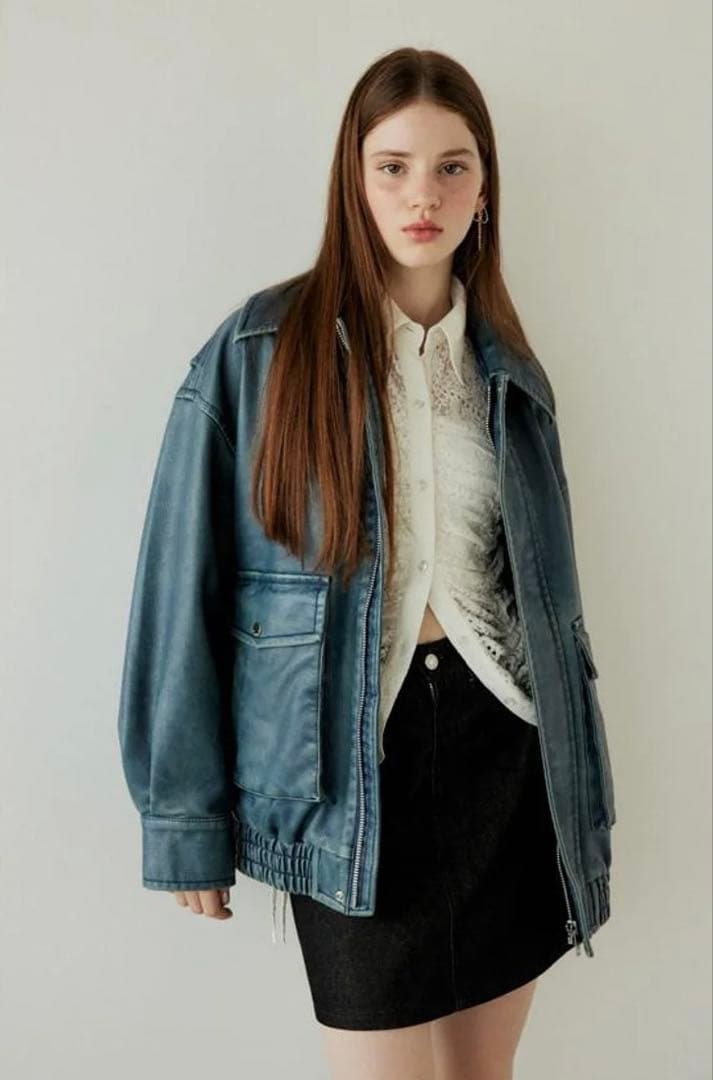 SLY AGING F/LEATHER FLIGHT ジャケット