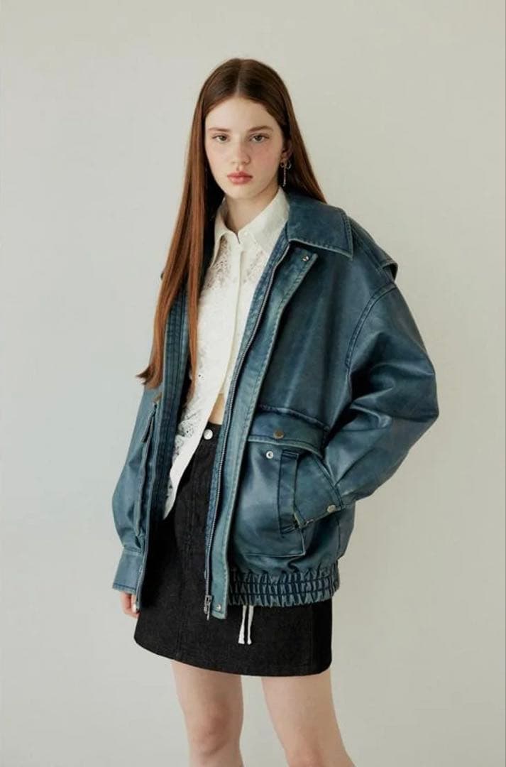 SLY AGING F/LEATHER FLIGHT ジャケット