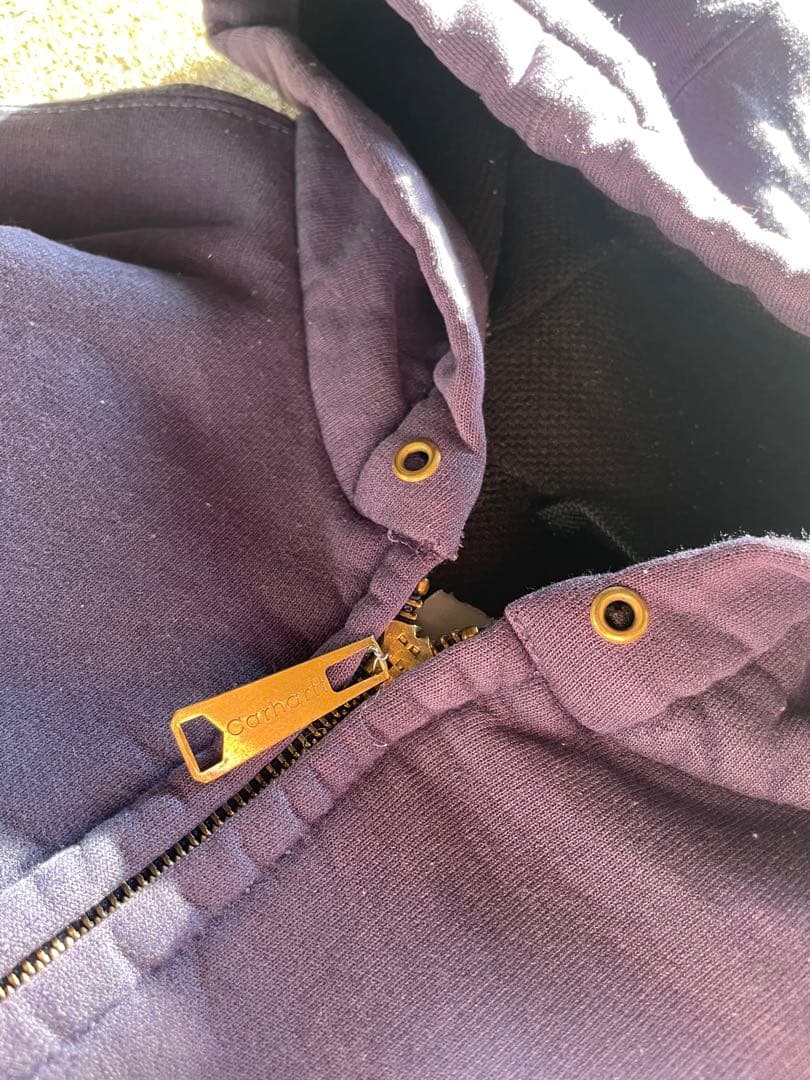 90s Carhartt zip hoodie 鬼フェード 茄子紺