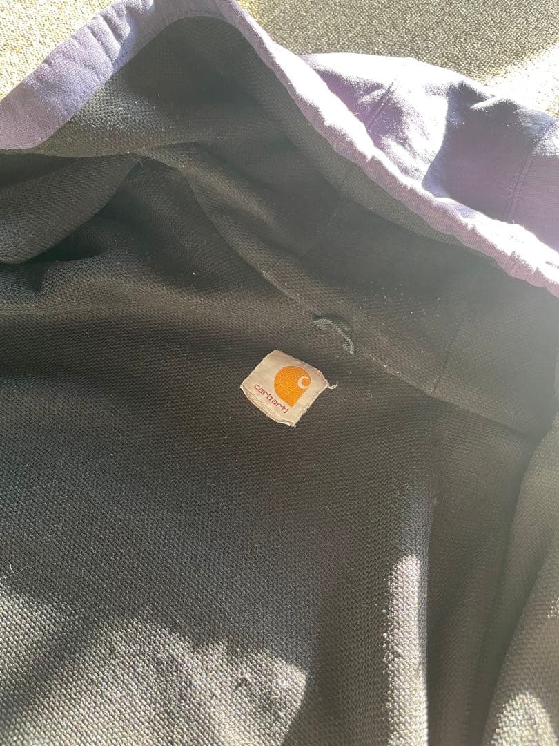 90s Carhartt zip hoodie 鬼フェード 茄子紺