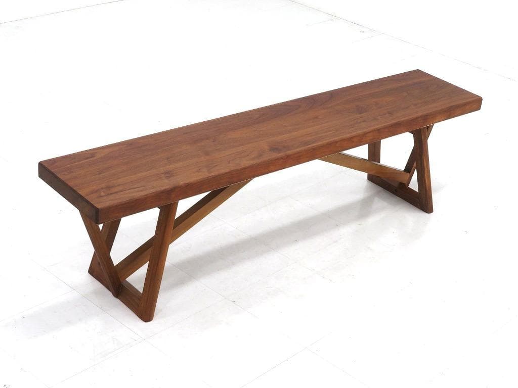 展示品　カリモク　ウォールナット　無垢材　ベンチ　チェア　イス　北欧