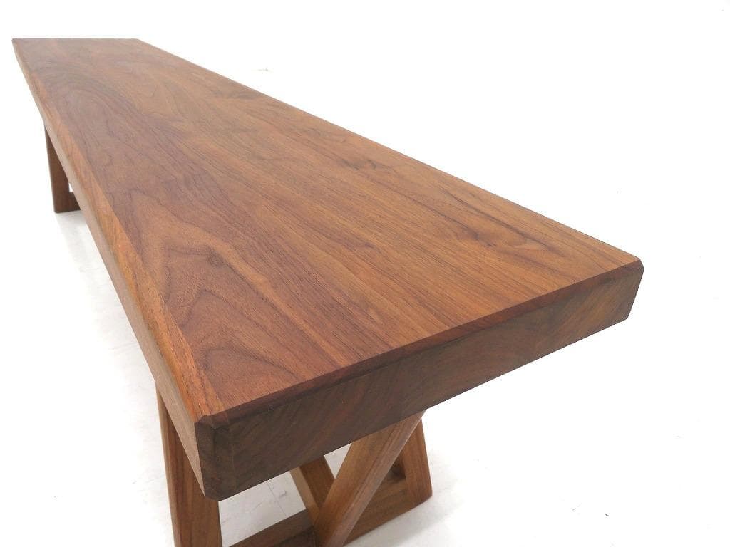 展示品　カリモク　ウォールナット　無垢材　ベンチ　チェア　イス　北欧