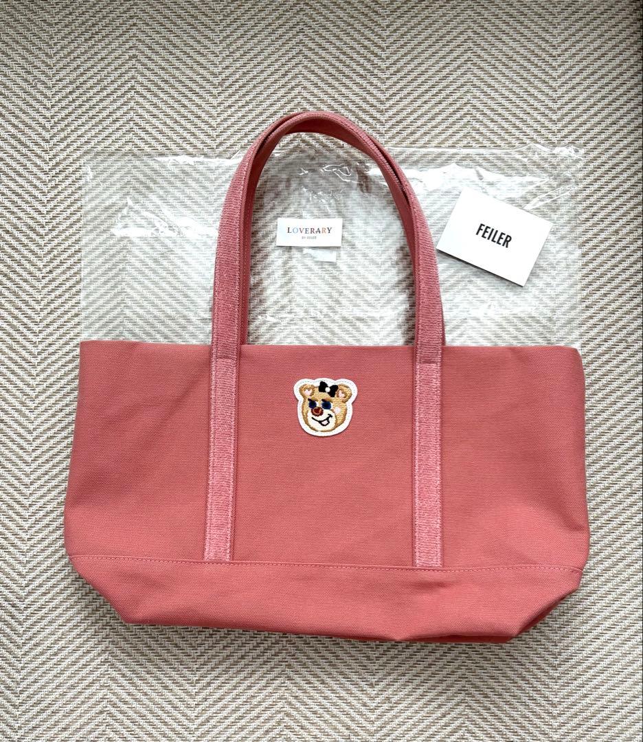 ラブラリーバイフェイラー　オールドテディ　トートバッグ　ピンク　大