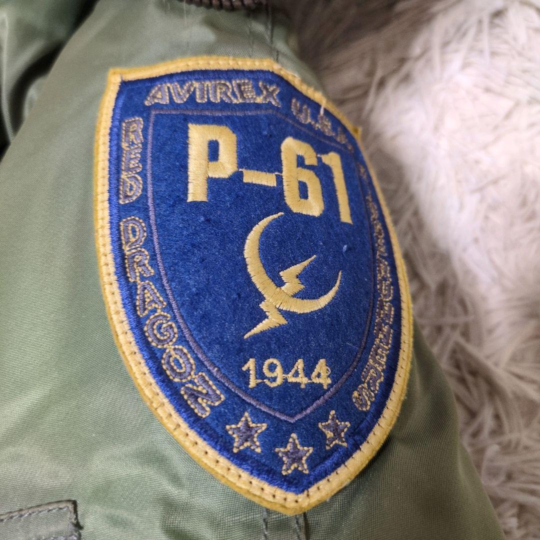希少モデル✨AVIREX N-2B RED DRAGON ワッペン L カーキ