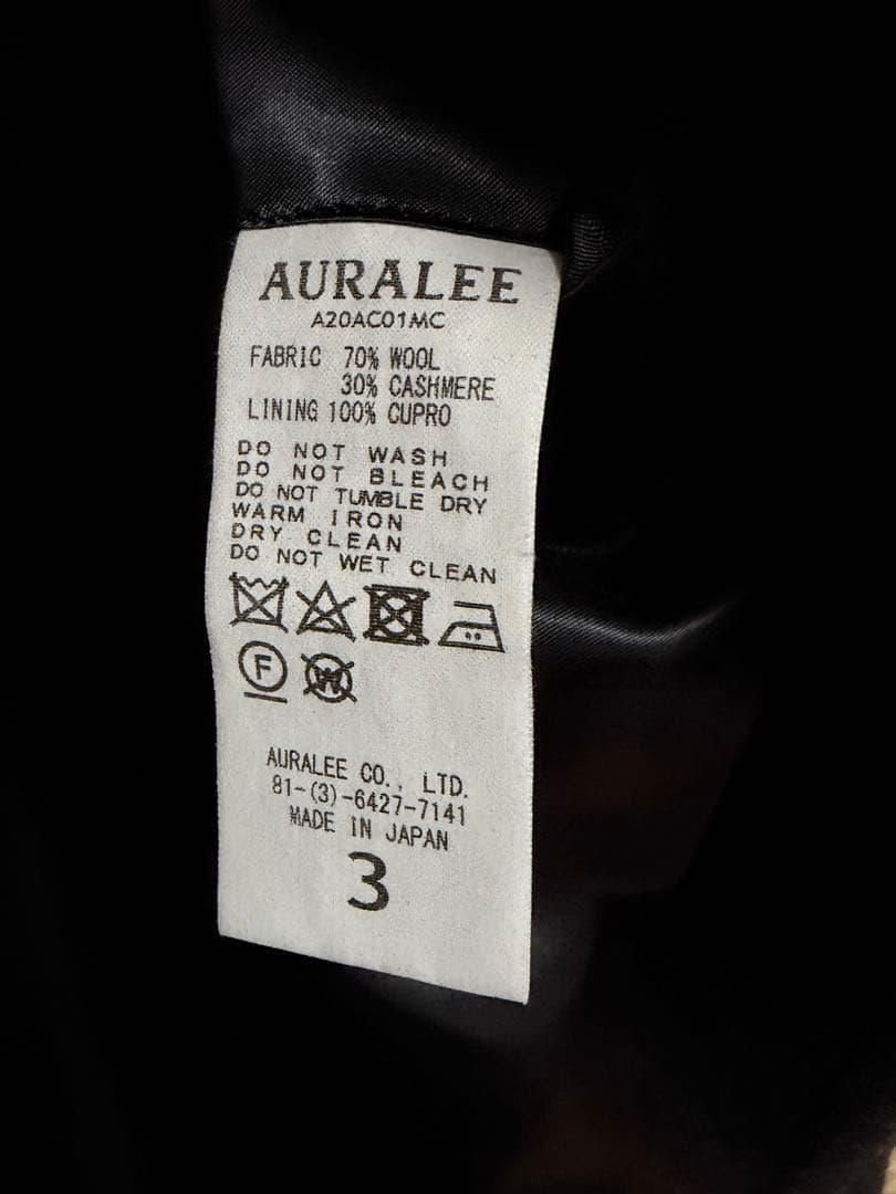 ジャケット・アウター AURALEE CASHMERE WOOL MOSSER BIG COAT