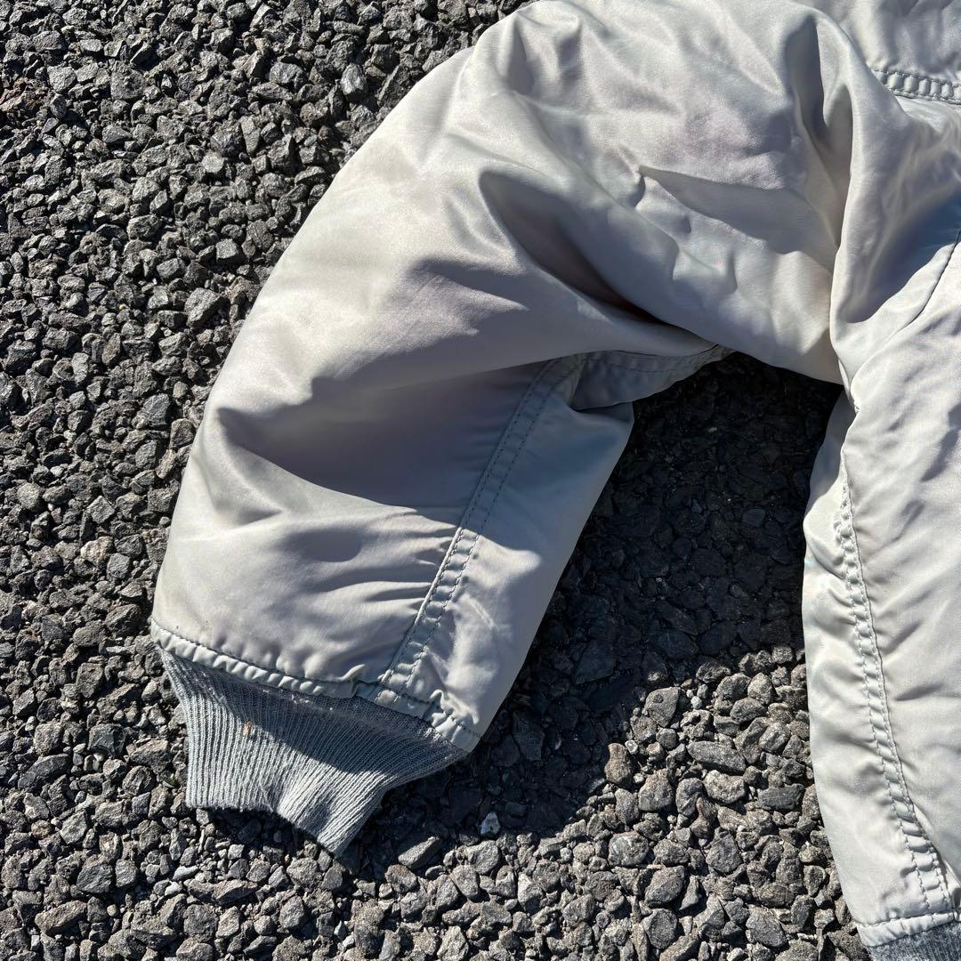 USAF MA-1 70s ALPHA フライトジャケット XL シルバー