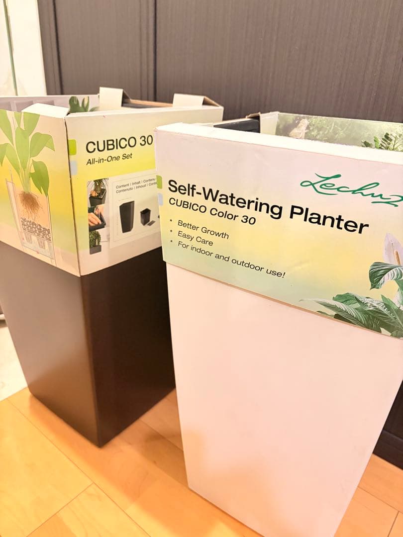 CUBICO レチユーザ30 自動給水プランター　最長12週間水やり不要