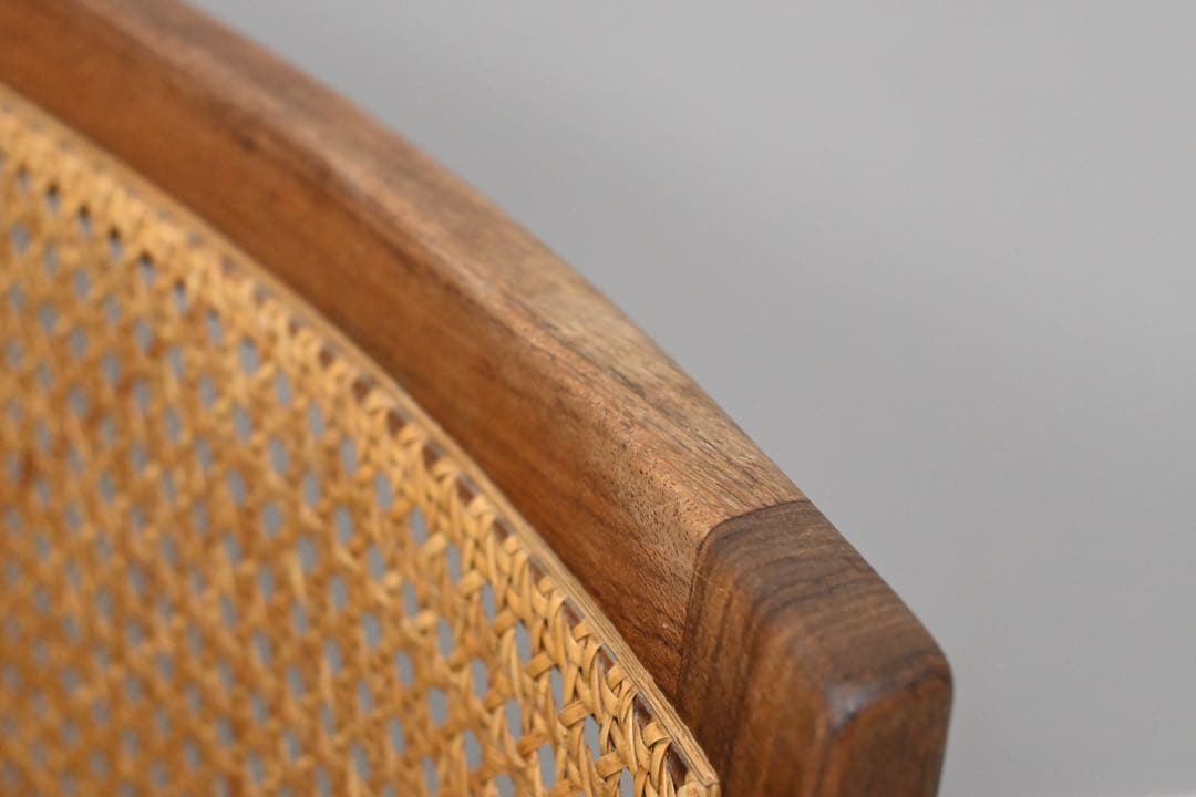 【希少品】C.F.C Silkeborg社製 アームチェア 籐張 ローズウッド