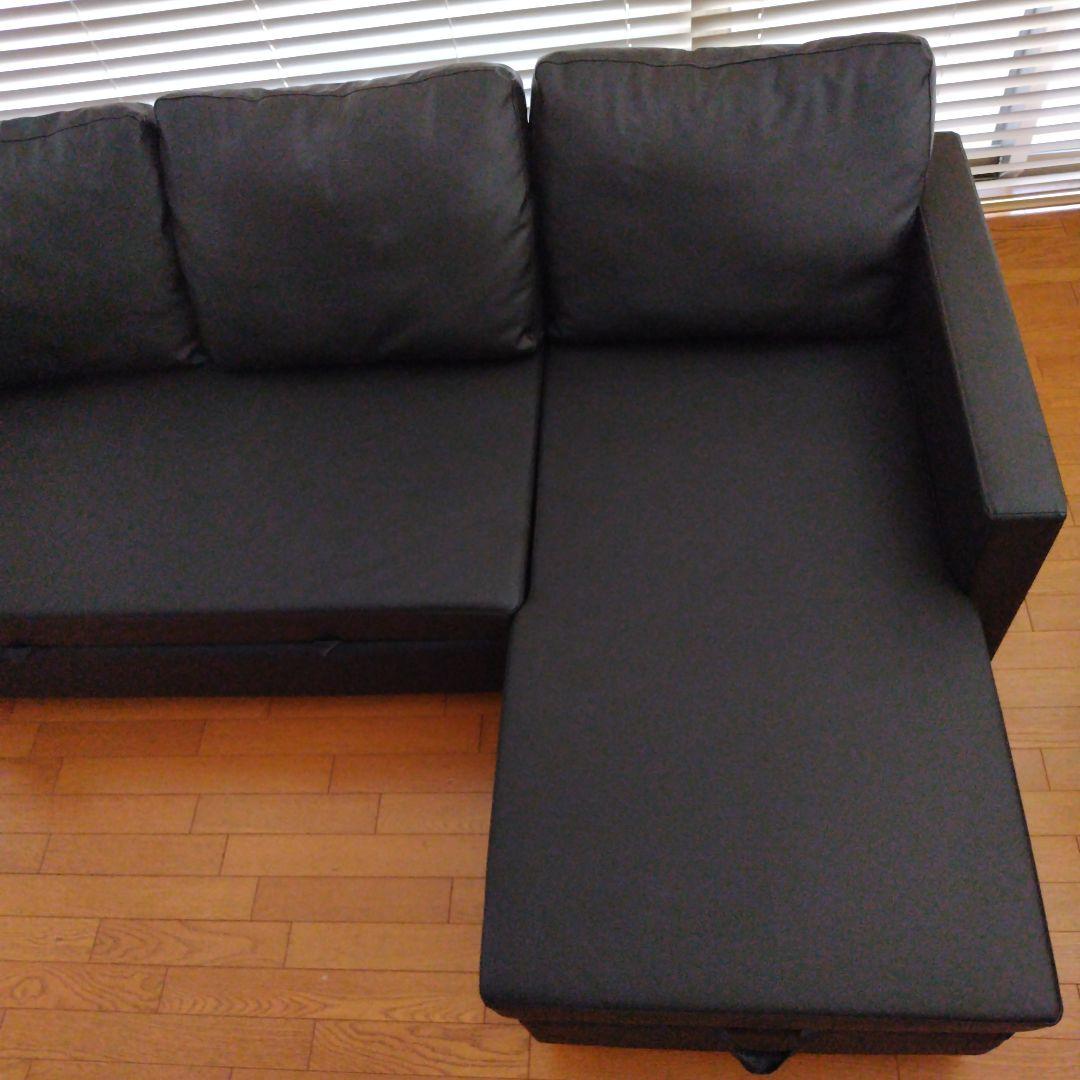 ニトリ　カウチソファベッド（Nシールド ノアーク2 DBR）