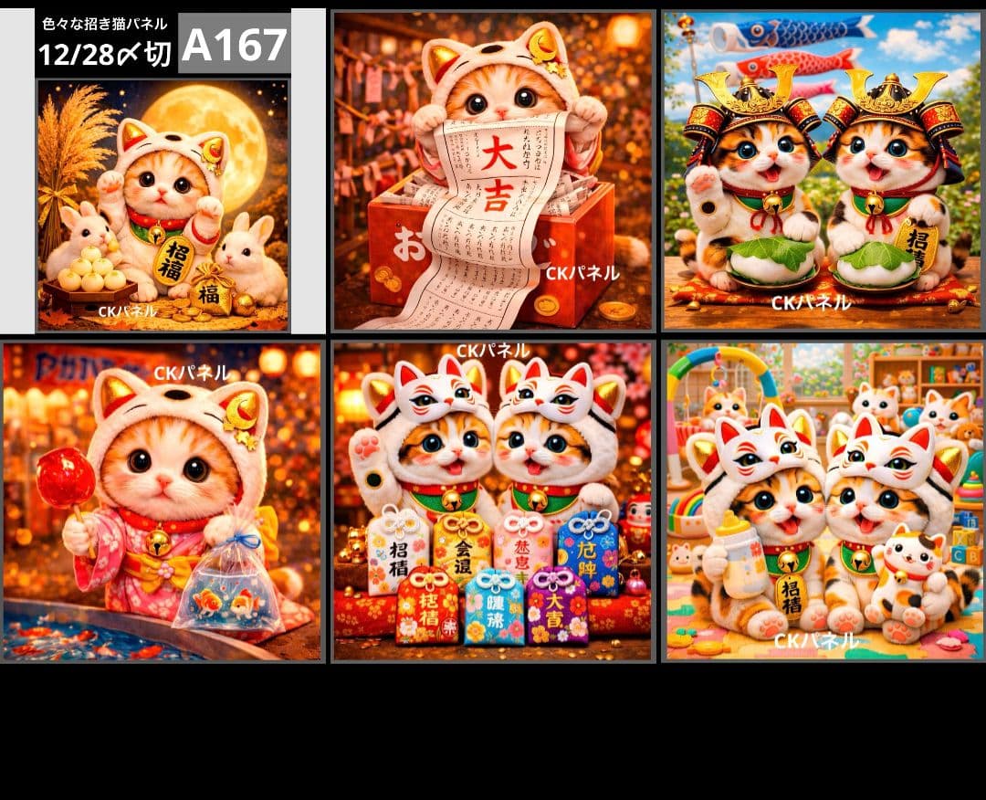 ご確認用　ファン子　ハンカチ　ねこちゃん柄12/28