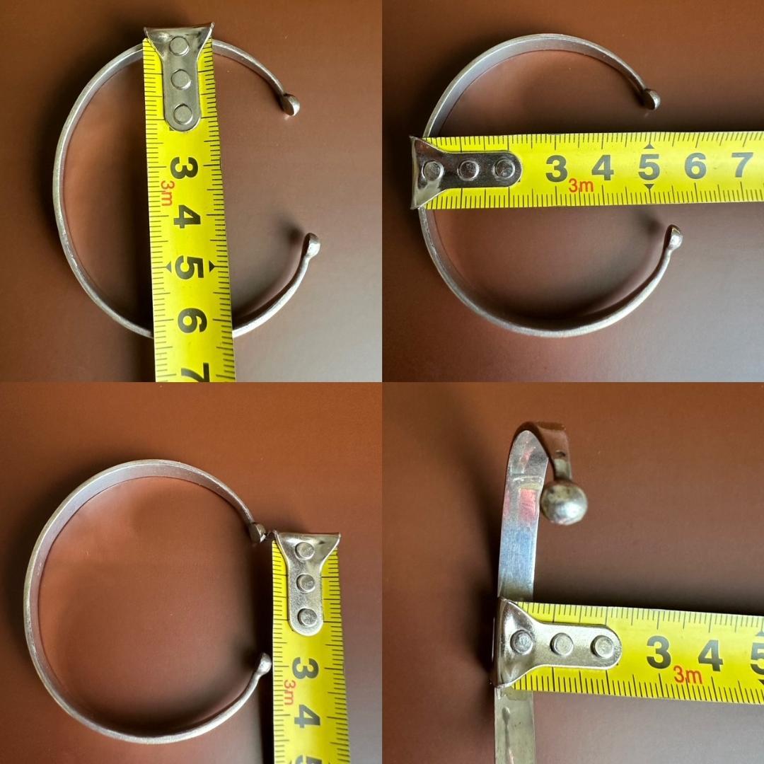 未使用品・トゥアレグ族　幅細シルバーバングル　ハンドメイド　サハラ砂漠2