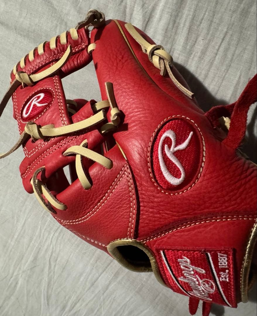 ローリングス　内野オールラウンド　軟式　グラブ　グローブ　赤　スカーレット