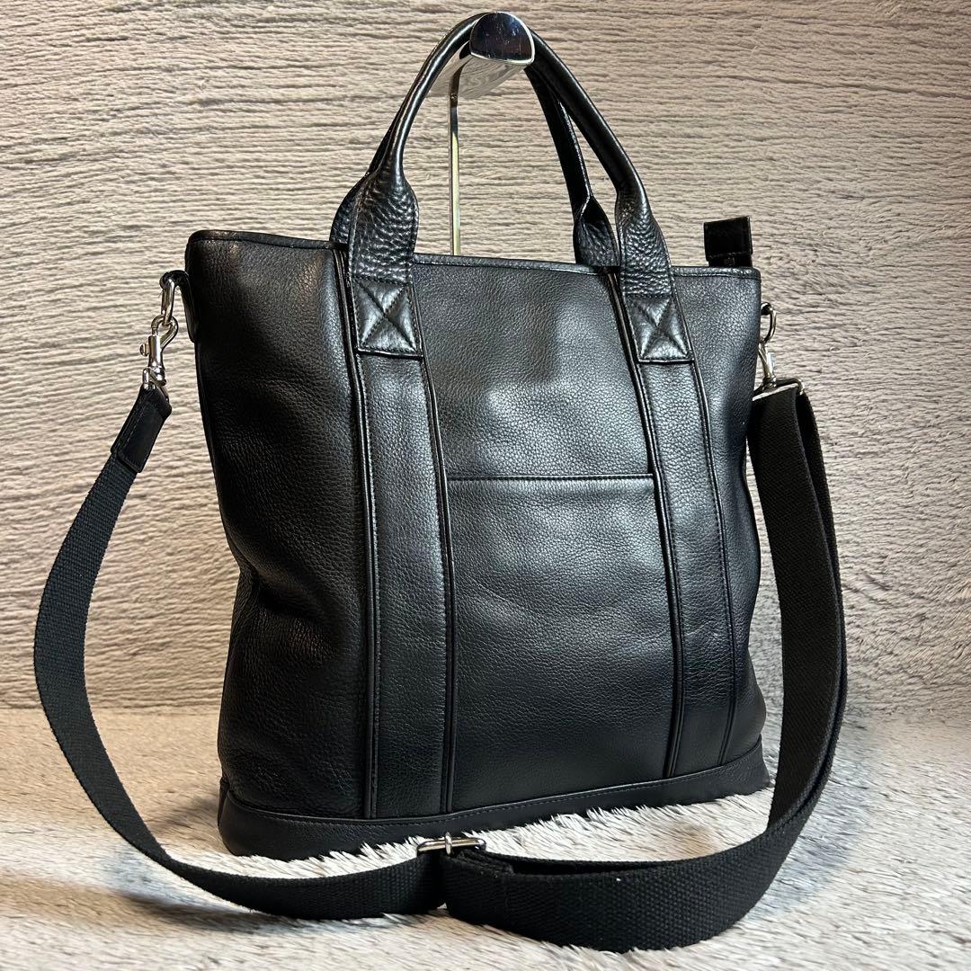 TRION トライオン　2wayショルダー付きレザートートバッグ　ビジネストート