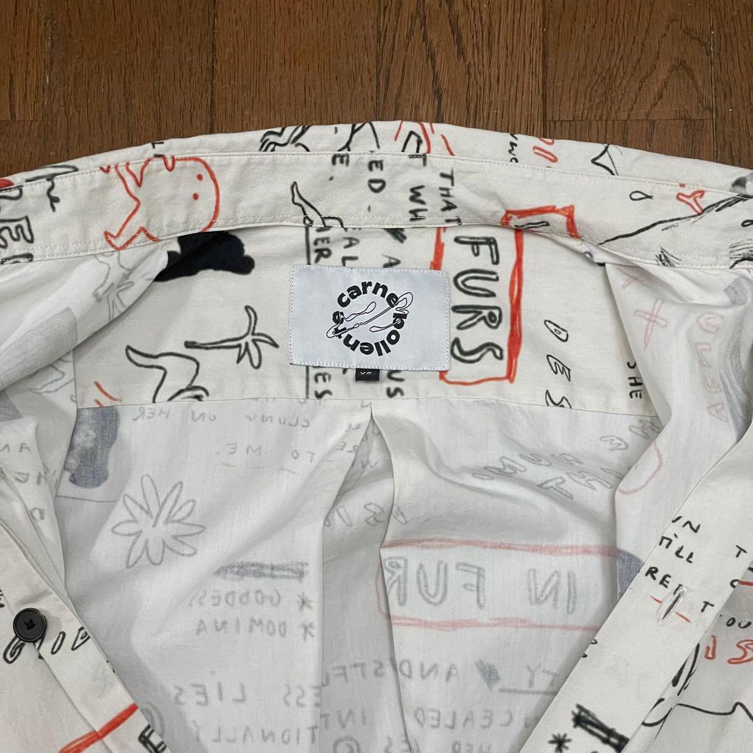 美品 21AW Carne Bollente オーバーサイズ 総柄シャツ XS
