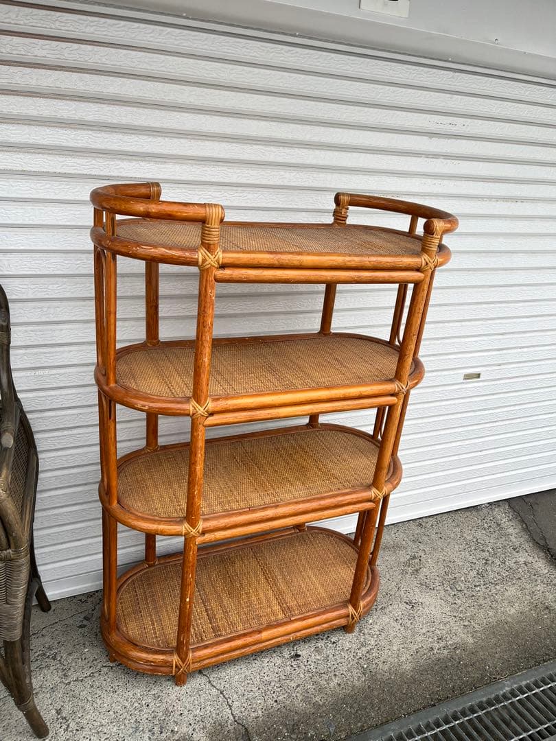 ヴィンテージ　ラタンラック　藤家具