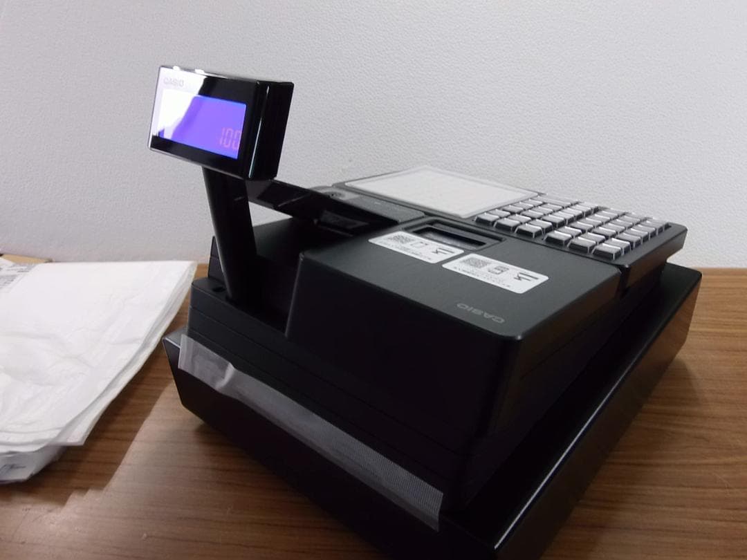 大人気の黒229店名設定無料SR-C550飲食向７２タッチインボイスレジスター