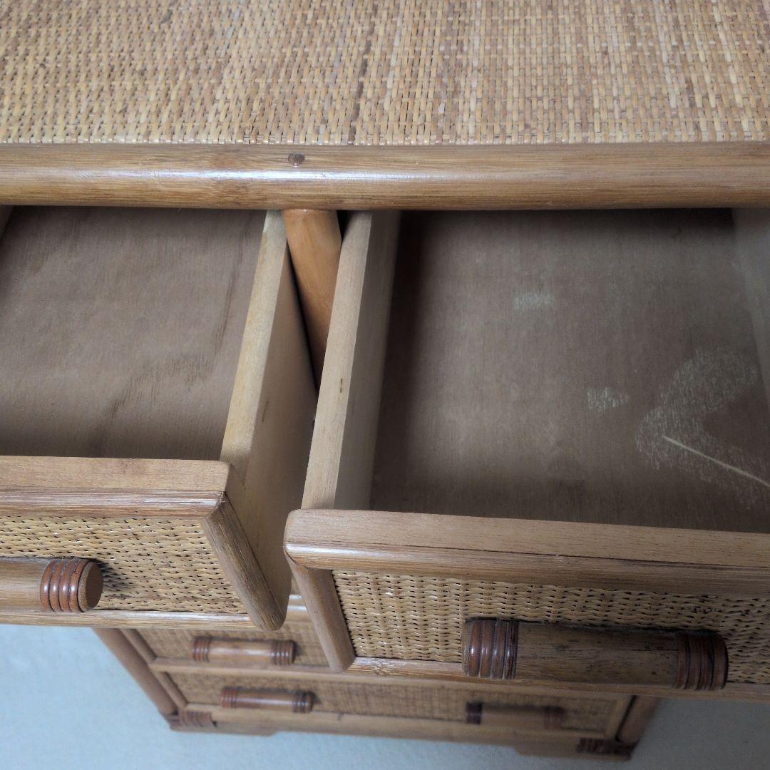 ラタン 6段 チェスト ラタンチェスト 籐チェスト 籐衣装タンス