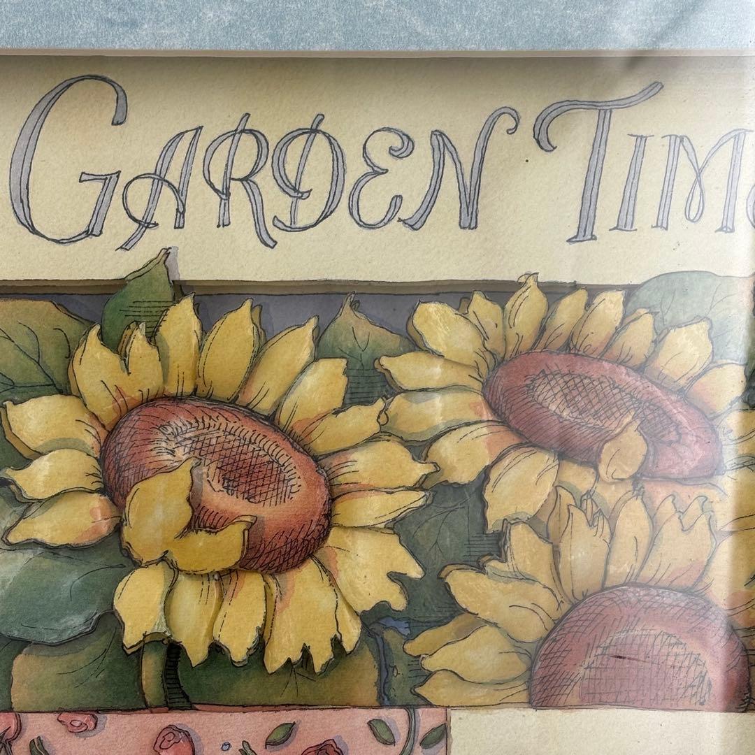 3Dアート シャドーボックス 額装 Garden パンジー ヒマワリ 立体絵画