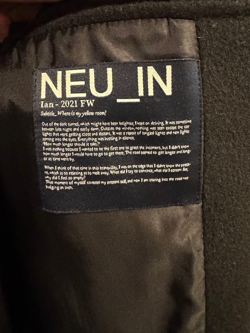 NEU_IN ブラック トレンチコート M