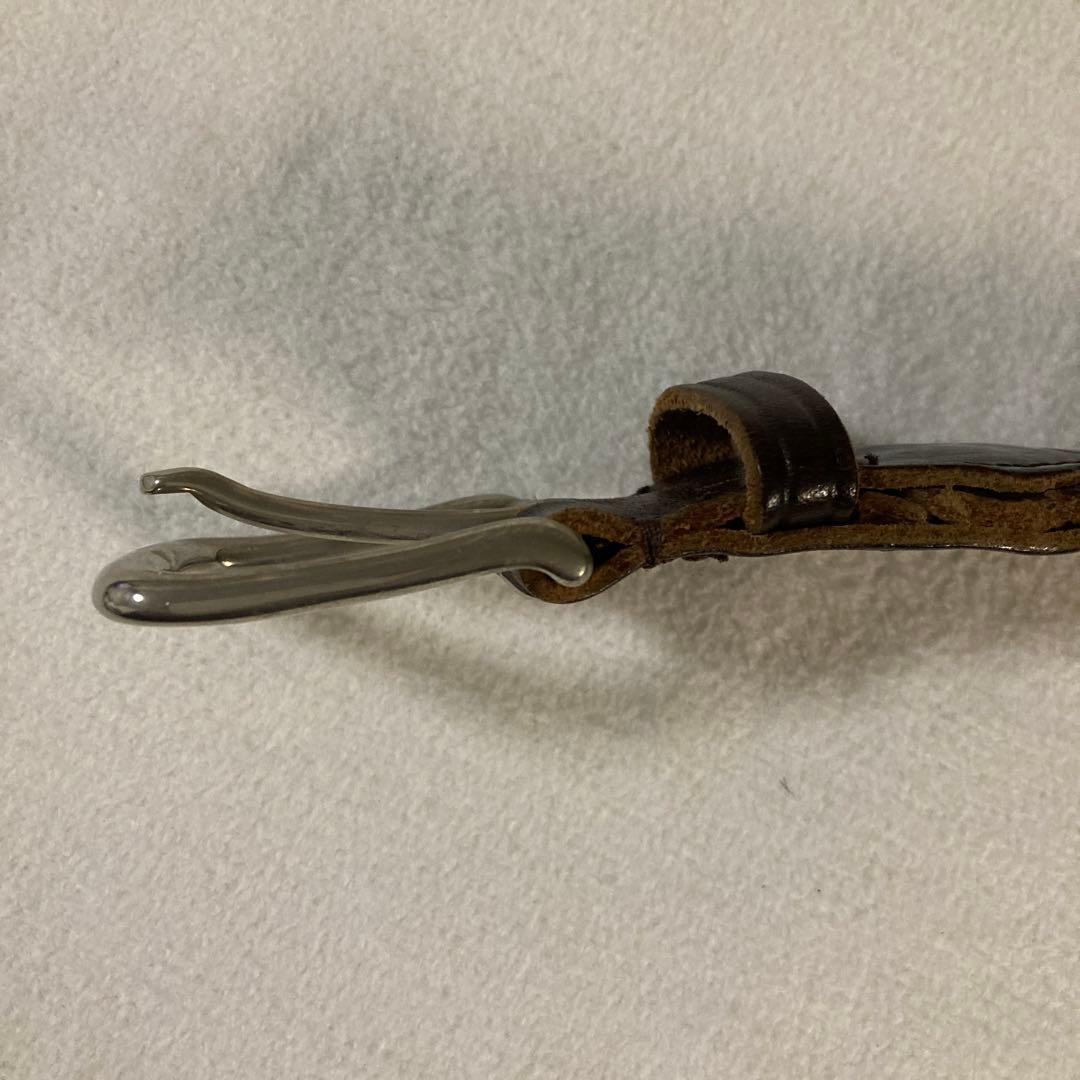 希少40 大きいサイズ ホワイトハウスコックス メッシュベルト ダークブラウン