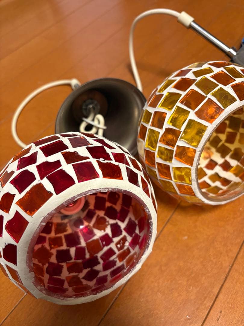 ペンダントライト ステンドグラス モザイク ガラス 北欧 LED電球付き