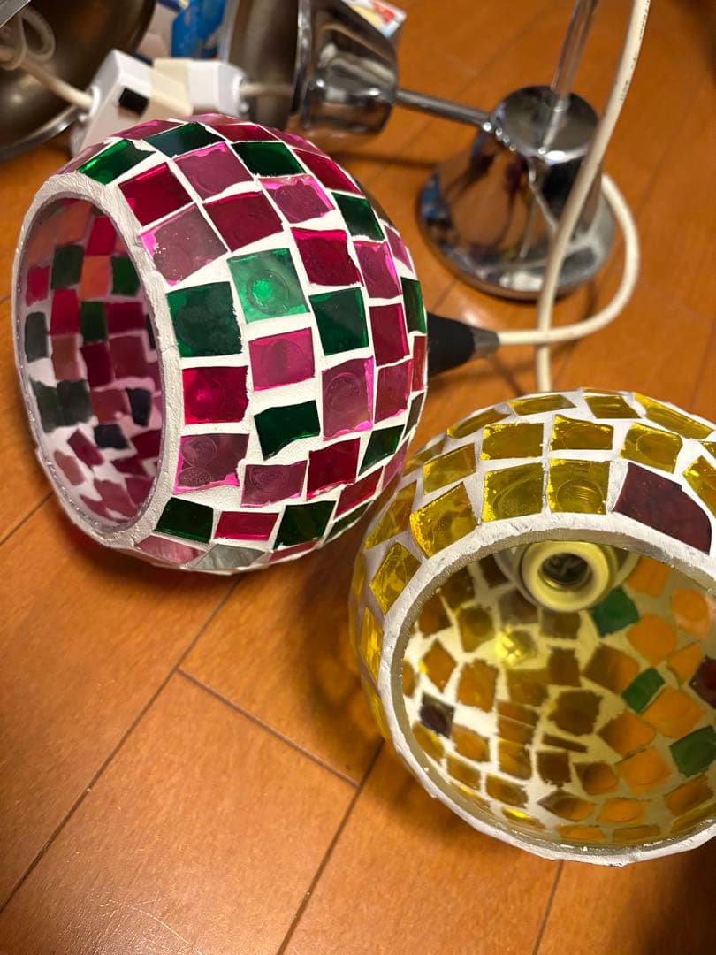 ペンダントライト ステンドグラス モザイク ガラス 北欧 LED電球付き