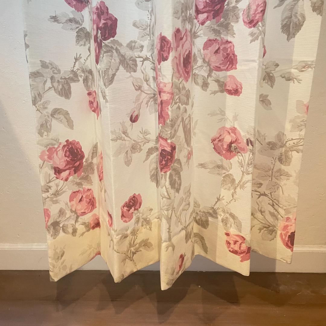 ローラアシュレイ★レア★ローズ柄 未使用カーテン 1枚 135×丈194㎝